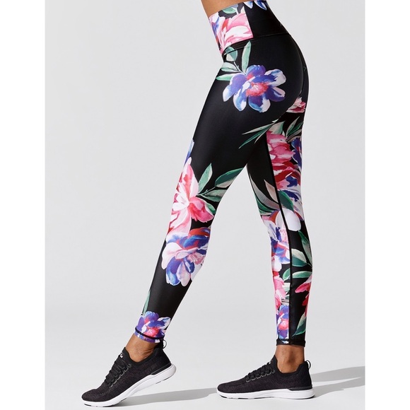 Carbon38 Pants - Carbon38 Romantic Floral High Rise Full Length Leggings